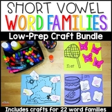 Short Vowel Word Family Crafts Bundle Distance Learning