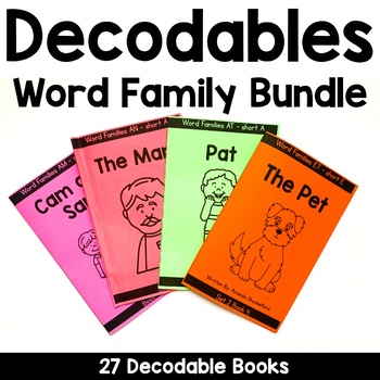 Preview of Word Family Decodable Books | CVC and Short Vowels