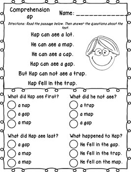 Preview of Word Family Decodable Passages with Comprehension Questions