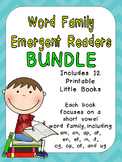 Word Family Emergent Reader BUNDLE Kindergarten with Pocke