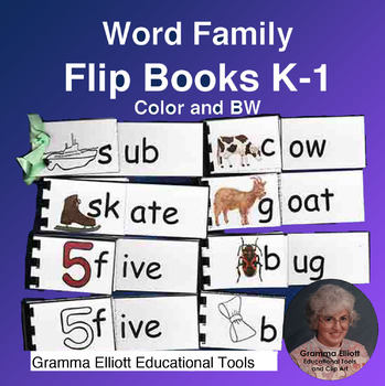 Preview of Rhyming Activities Flip Books K-1-2 Word Learning for School and Home