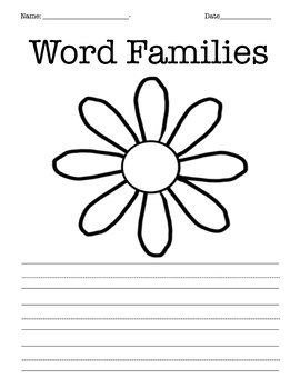 Preview of Word Family Flowers
