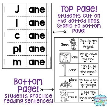 word family worksheets u TpT Word Family Families} Vowel {Long  Word Foldables