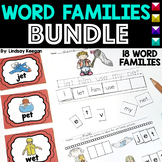 Word Families Worksheets CVC Short Vowels Bundle