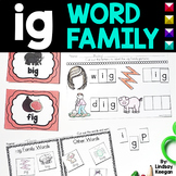 ig Word Family CVC Worksheets