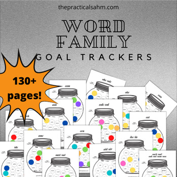 Preview of Word Family Goal Trackers - Short & Long Vowel Sounds