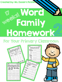 Word Family Homework Pack 2