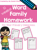 Word Family Homework Pack