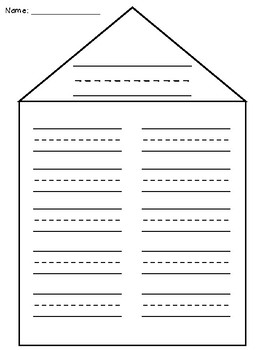 Preview of Word Family House Template