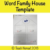 Word Family House Template | Rhyming Words | Onset & Rime