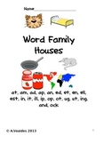 Word Family House (without words) at,am,ad,ap,an,ed,et,en,ell,est