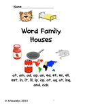 Word Family Houses with words