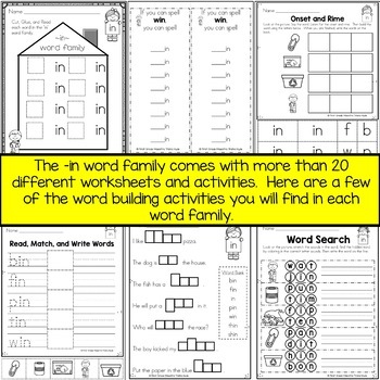 Word Family In Word Work By First Grade Maestra Trisha Hyde 