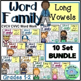 Word Family RTI Long Vowel BUNDLE CVCV CVVC WORD WORK PHON