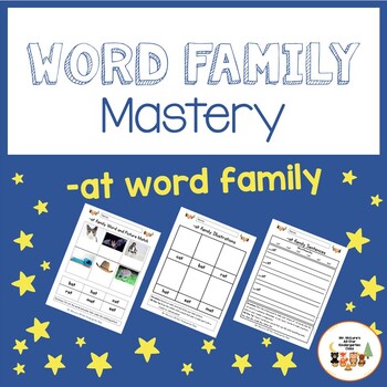 Preview of Word Family Mastery: -at Word Family