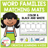 Word Family Matching Word to Picture Mats 25 Word Families