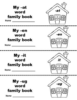 Word Family Mini Books by Becca's Blackboard | Teachers Pay Teachers