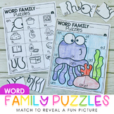 Word Family Mystery Hidden Picture Puzzles - Short Vowel W