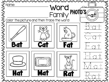 Word Family Photo Phonics! by Teacher Twinkle Toes | TpT