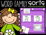 Word Family Sorts with Picture and Word Cards