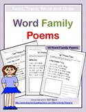 Word Family Poems - Read, Trace, Write, and Draw