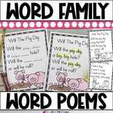 Word Family Poems for Shared Reading  | 21 Word Families |