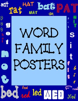 Preview of Word Family Poster Pack