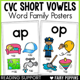 Word Family Posters Cards CVC Words Short Vowels