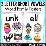 Word Family Posters Cards Short Vowels (3 Letters)