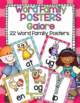 Preview of Word Family Posters Galore-22 Word Family Posters