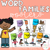 Word Family Posters - New Zealand Print (Rainbow Pop)