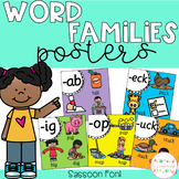 Word Family Posters - Sassoon Font (Rainbow)