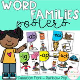 Word Family Posters - Sassoon Font (Rainbow Pop)