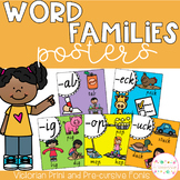 Word Family Posters - Victorian Fonts (Rainbow)