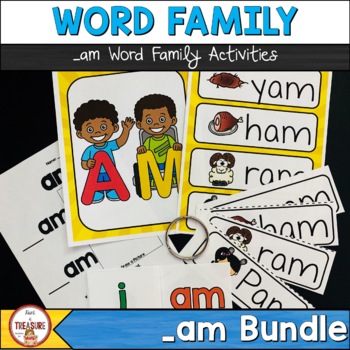 Preview of am Word Family Posters and Activities BUNDLE