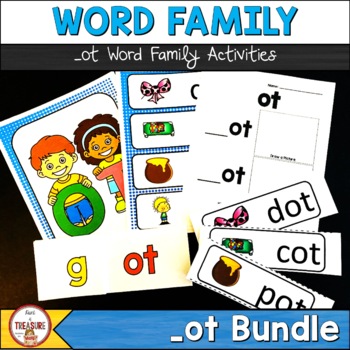 Preview of ot Word Family Posters and Activities BUNDLE
