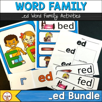 Preview of ed Word Family Posters and Activities BUNDLE