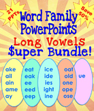 Word Family PowerPoints Long Vowels Super Bundle