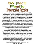 36 Fact Family Interactive Puzzles