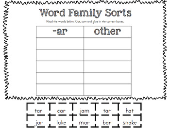 Word Family Series {-ar} by Keri Brown | Teachers Pay Teachers