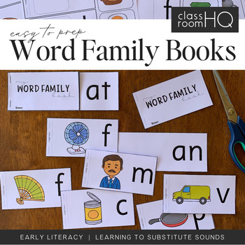 Word Family Short Vowel Sound Flip Books - classroom HQ