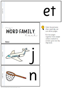 Word Family Short Vowel Sound Flip Books - classroom HQ