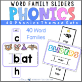 Word Family Sliders - 40 Word Families (from Phonics Bundle 5)