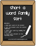 Word Family Sort- Short A