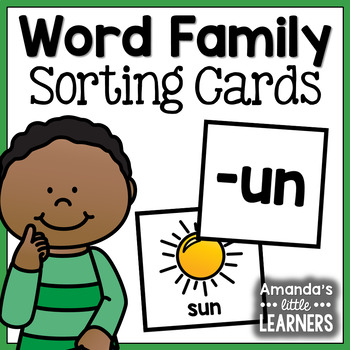 Preview of Word Family Sorting Cards