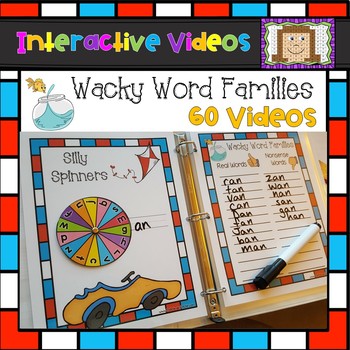 Preview of Word Family Spinners - Interactive Videos