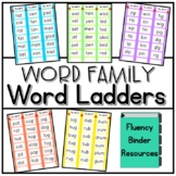 Word Family Word Ladders, Fluency Binder Activities, Kinde