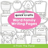 Word Family Quick Craft Writing Pages