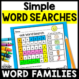 Easy Word Family Phonics Word Search, CVC, CVCE & CVCC Wor