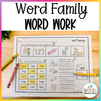 Preview of Word Family Word Work